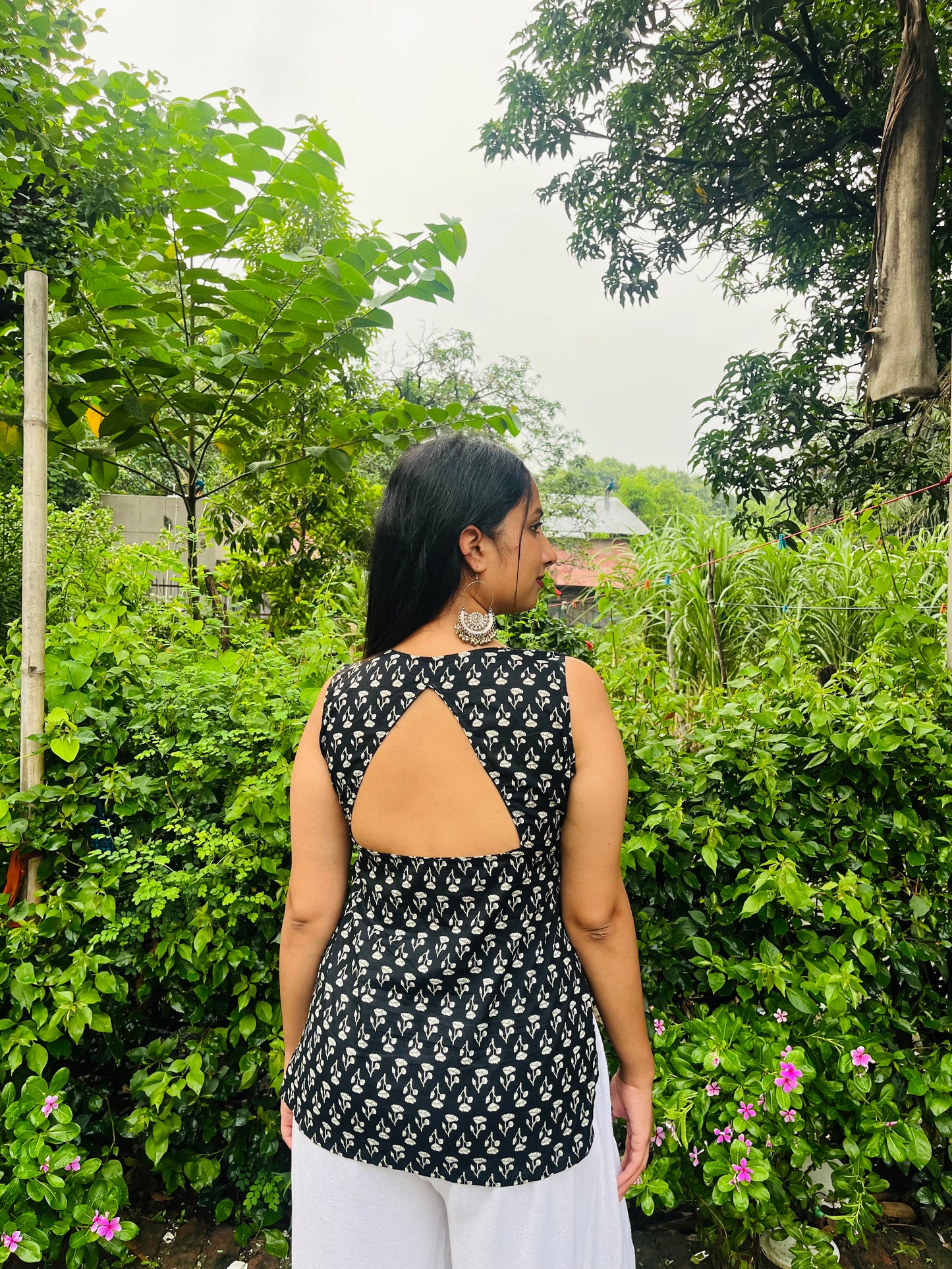 ANAYA BLACK FLORAL KURTI